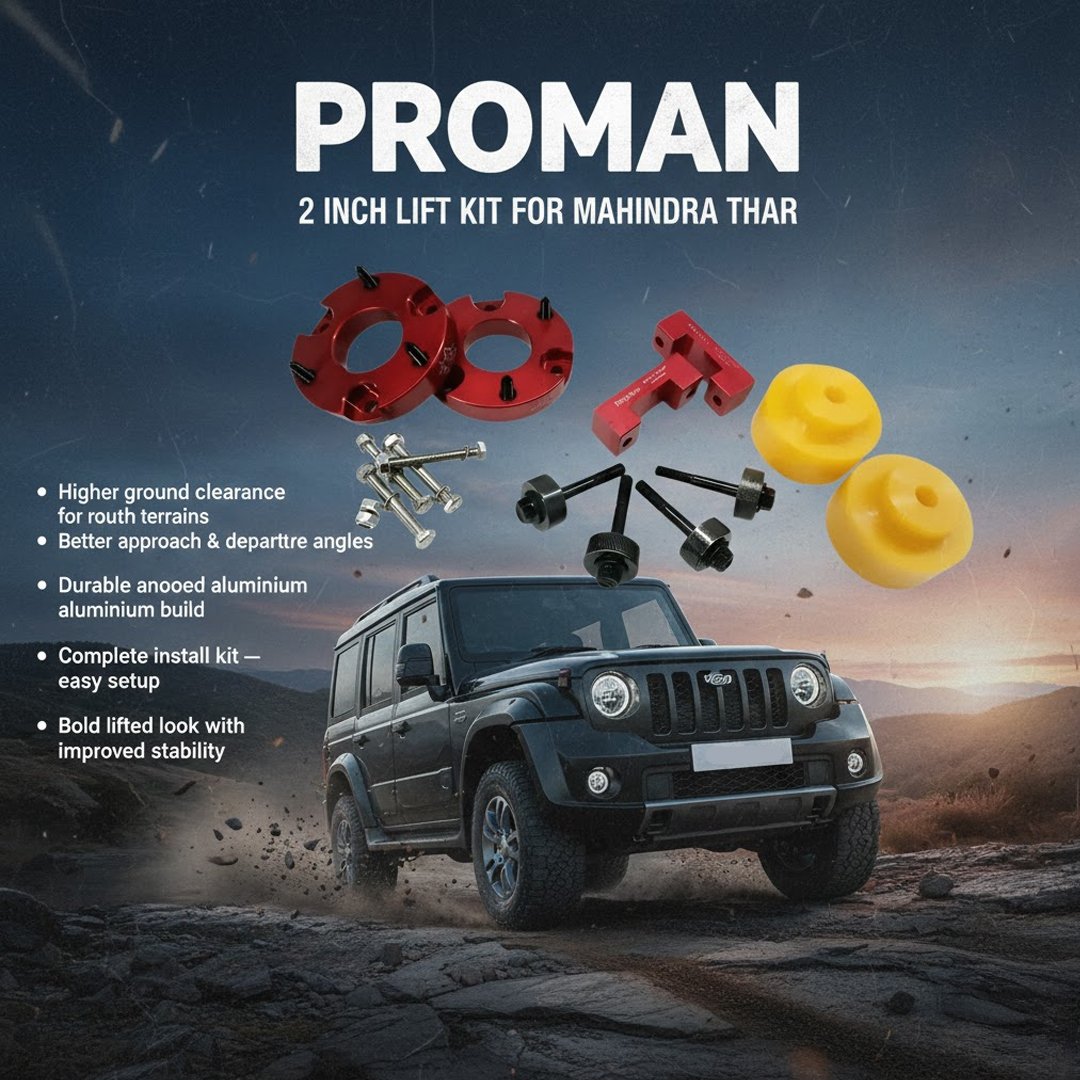 Proman 2 Inch Lift Kit (Front & Rear) for Mahindra Thar